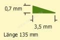 Protek Ausblockprofil 3,5x0,7mm. (80st.)