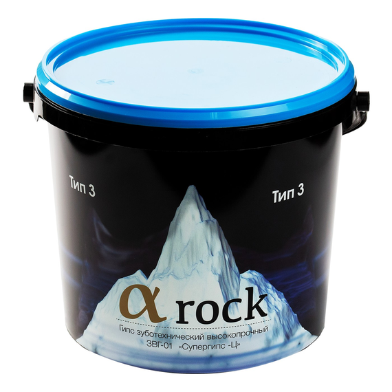 Гипс α-rock тип III голубой, ведро (5kg)