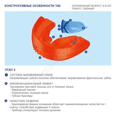 Преортодонтический трейнер Т4К жесткий розовый.